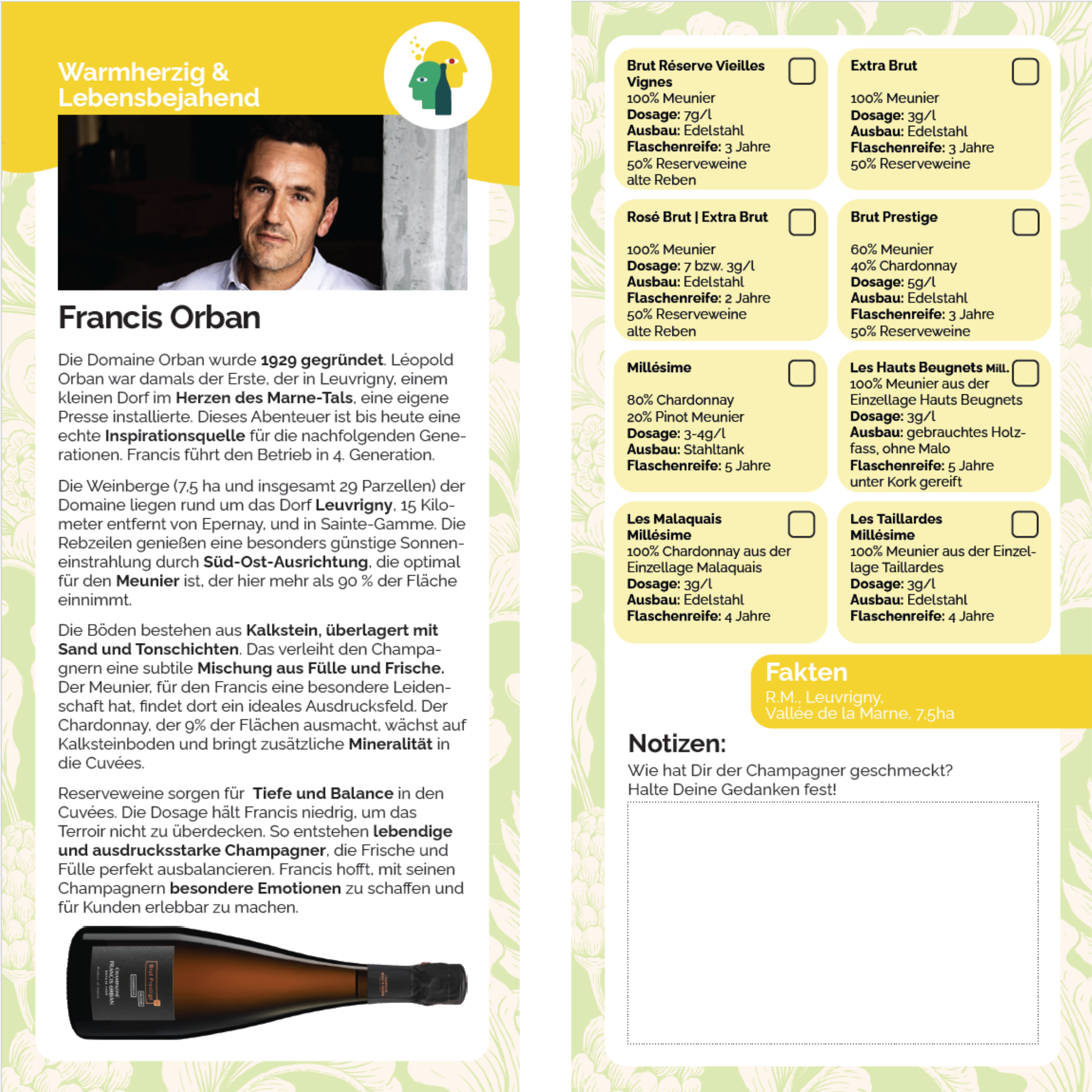 Francis Orban Winzerkarte