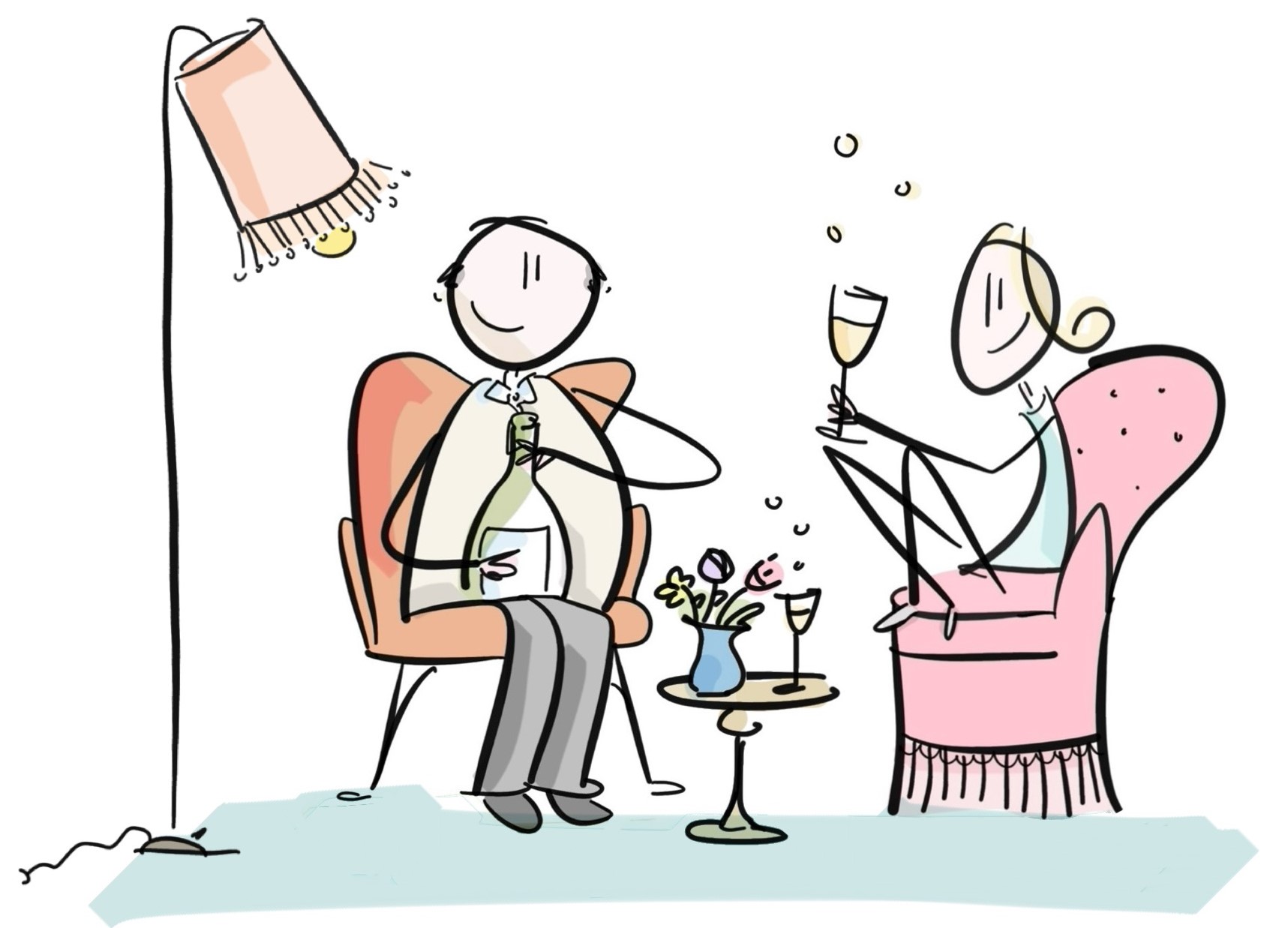 Gruß- und Glückwunschkarte von Ariane Sailer, Münchner Illustratorin