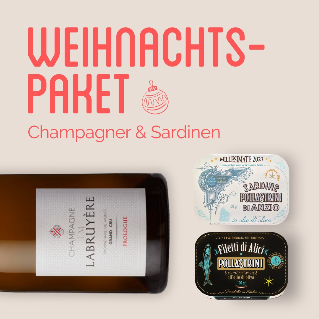 Weihnachtspaket Champagner & Sardinen