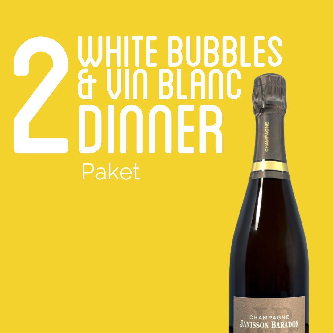 Dinnerpaket White Bubbles & Vin Blanc - Champagner + Stillwein