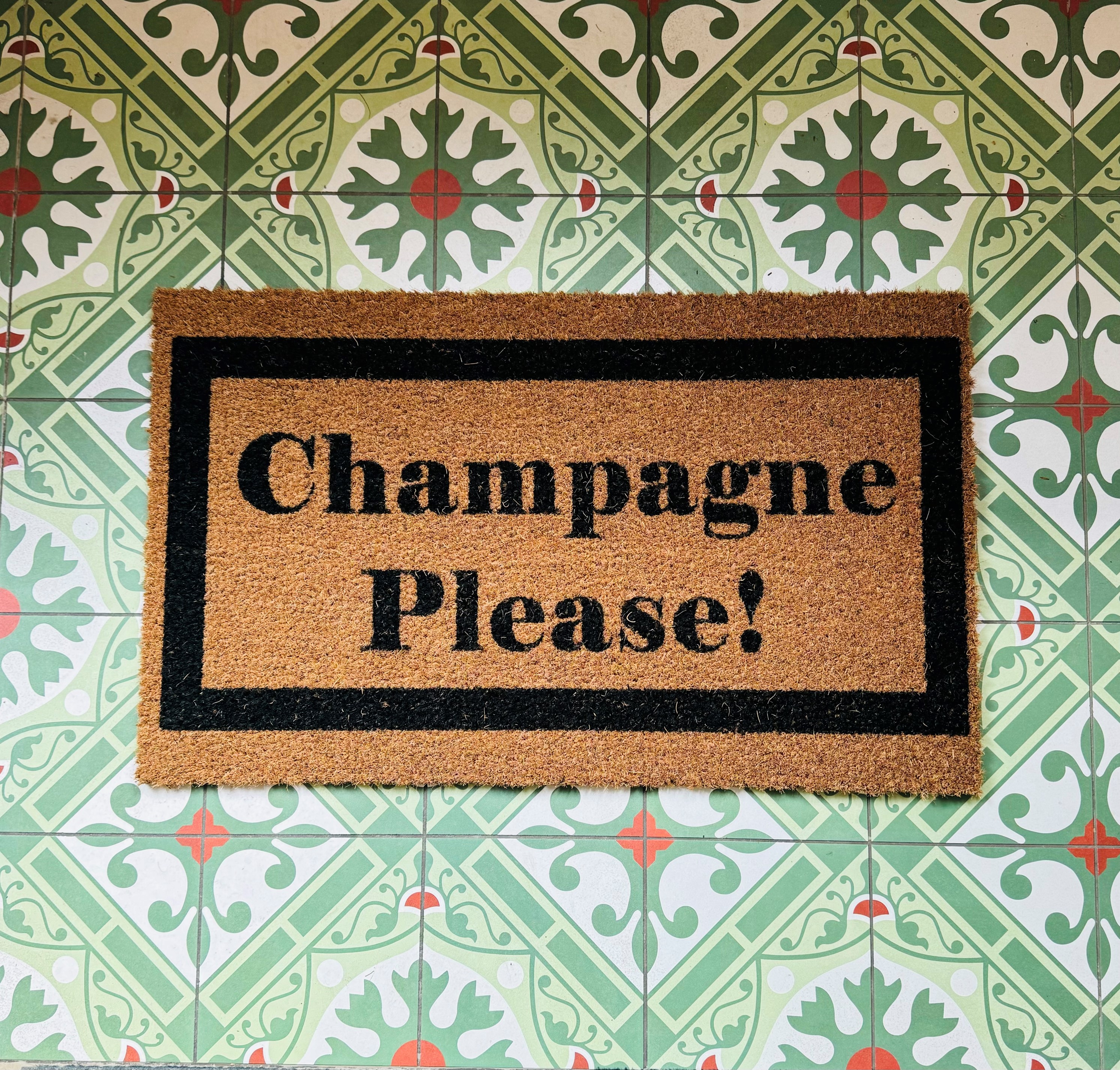 Cocos Doormat "Champagne Please!"