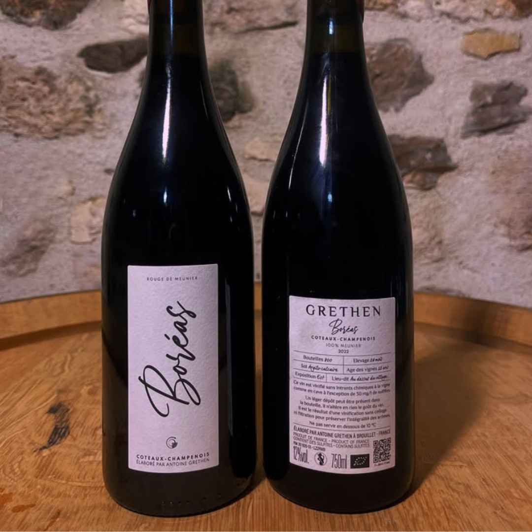 Antoine Grethen (Stillwein) Coteaux Champenois Rouge "BOREAS" 2022 - Bio