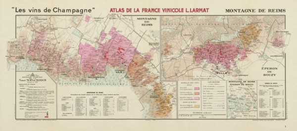 Gerahmte Karte Montagne de Reims in drei Rahmenvarianten