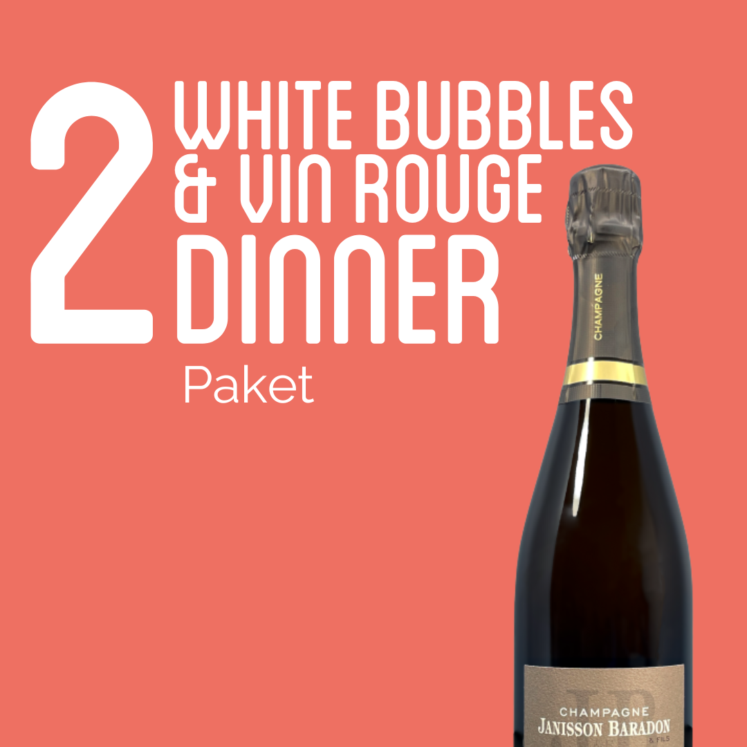 Dinnerpaket White Bubbles & Vin Rouge - Champagner + Stillwein